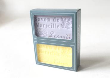 Savon de Marseille - Naturseifen Paket - Geschenkpackung - 2er Set